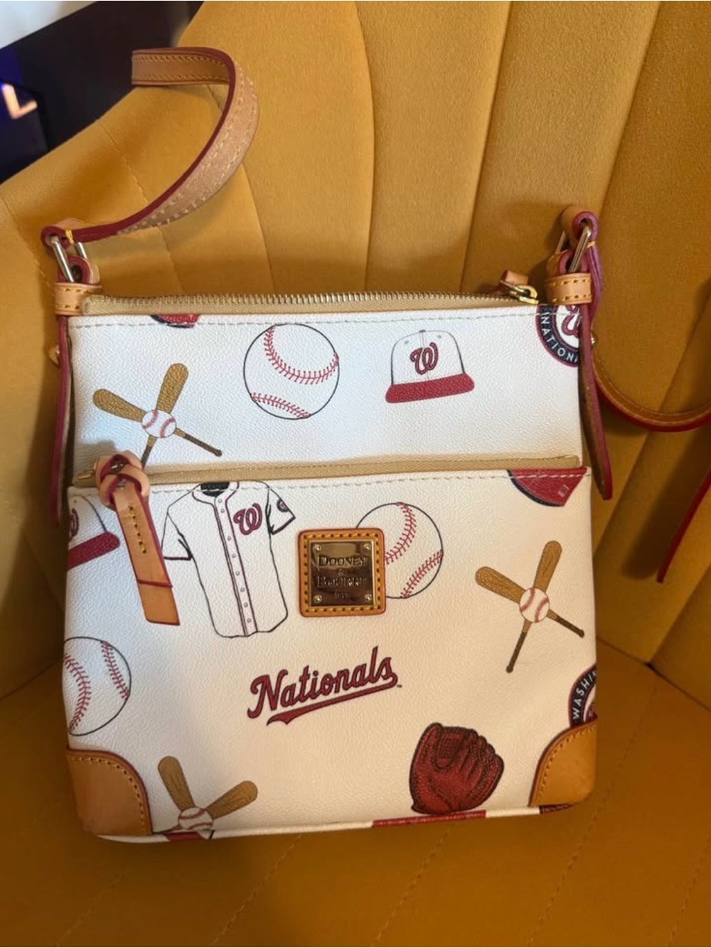 Dooney & Bourke Washington Nationals White Crossbody Bag